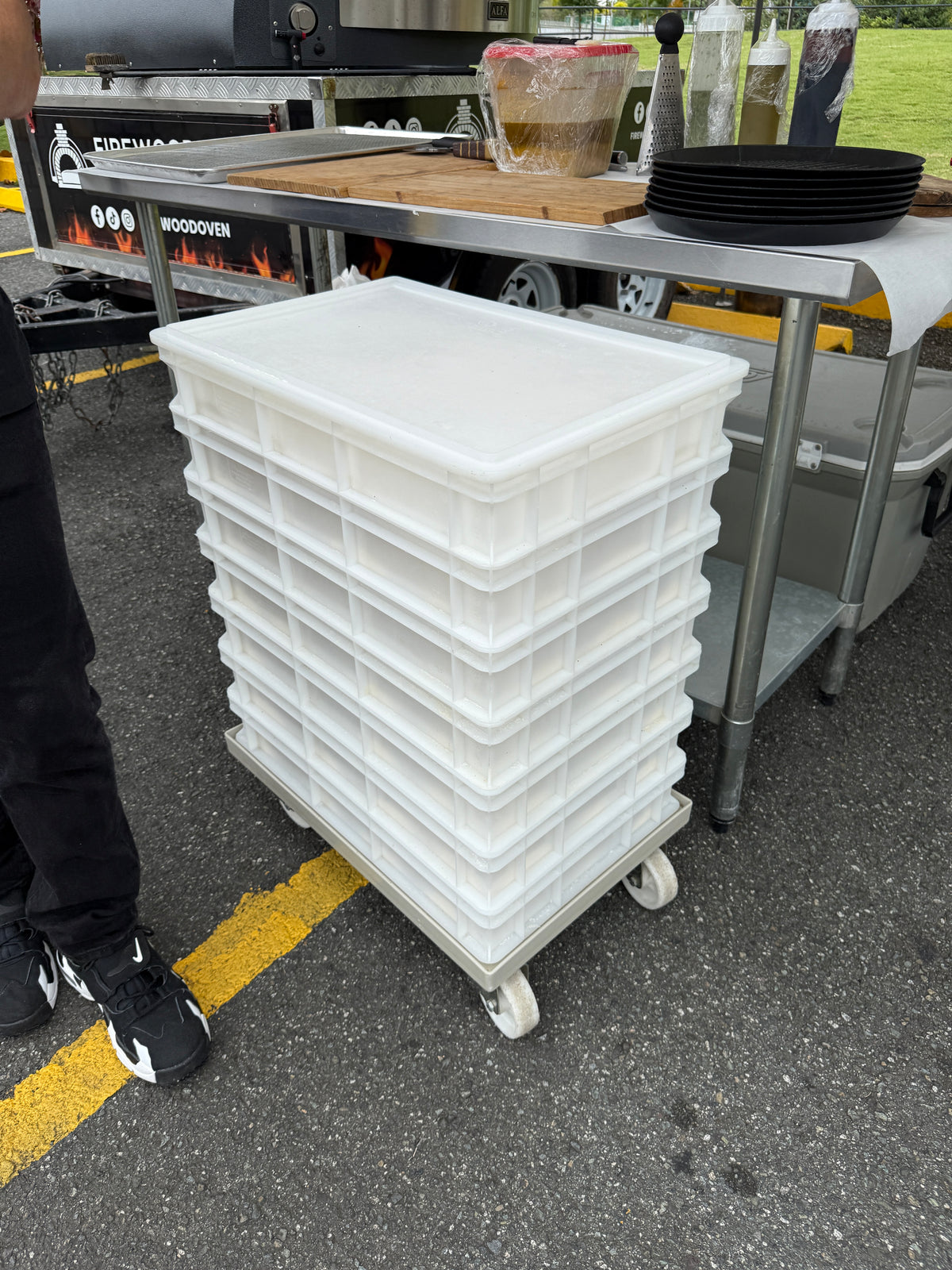 Carrito para cajas de fermentación de masa
