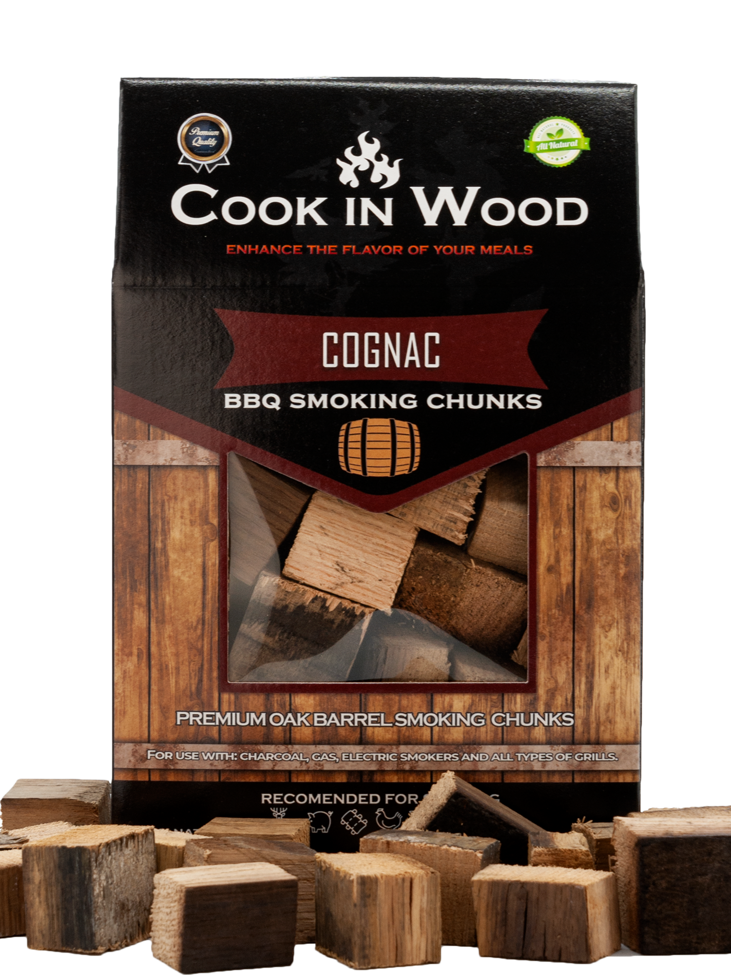Cognac Barrel BBQ Smoking Wood Chunks - Main Image