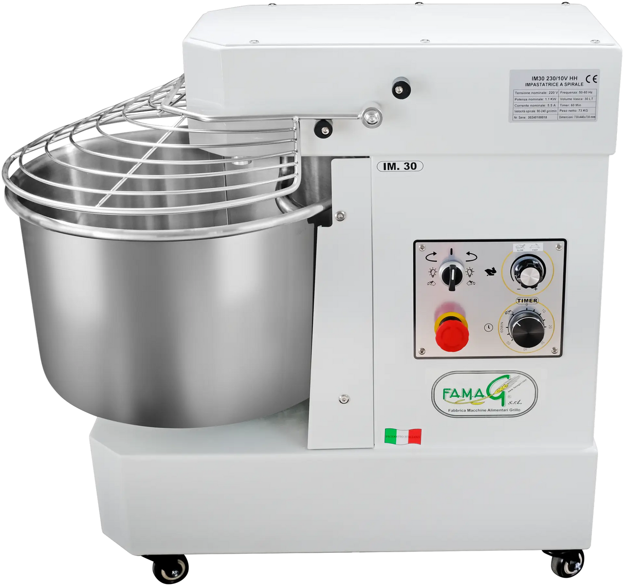 Famag IM-30 HH Spiral Dough Mixer