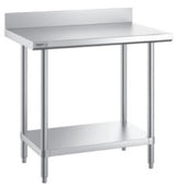Stainless Steel Work Tables w/ Backsplash