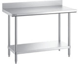 Stainless Steel Work Tables w/ Backsplash