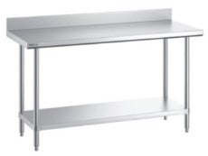 Stainless Steel Work Tables w/ Backsplash
