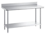 Stainless Steel Work Tables w/ Backsplash