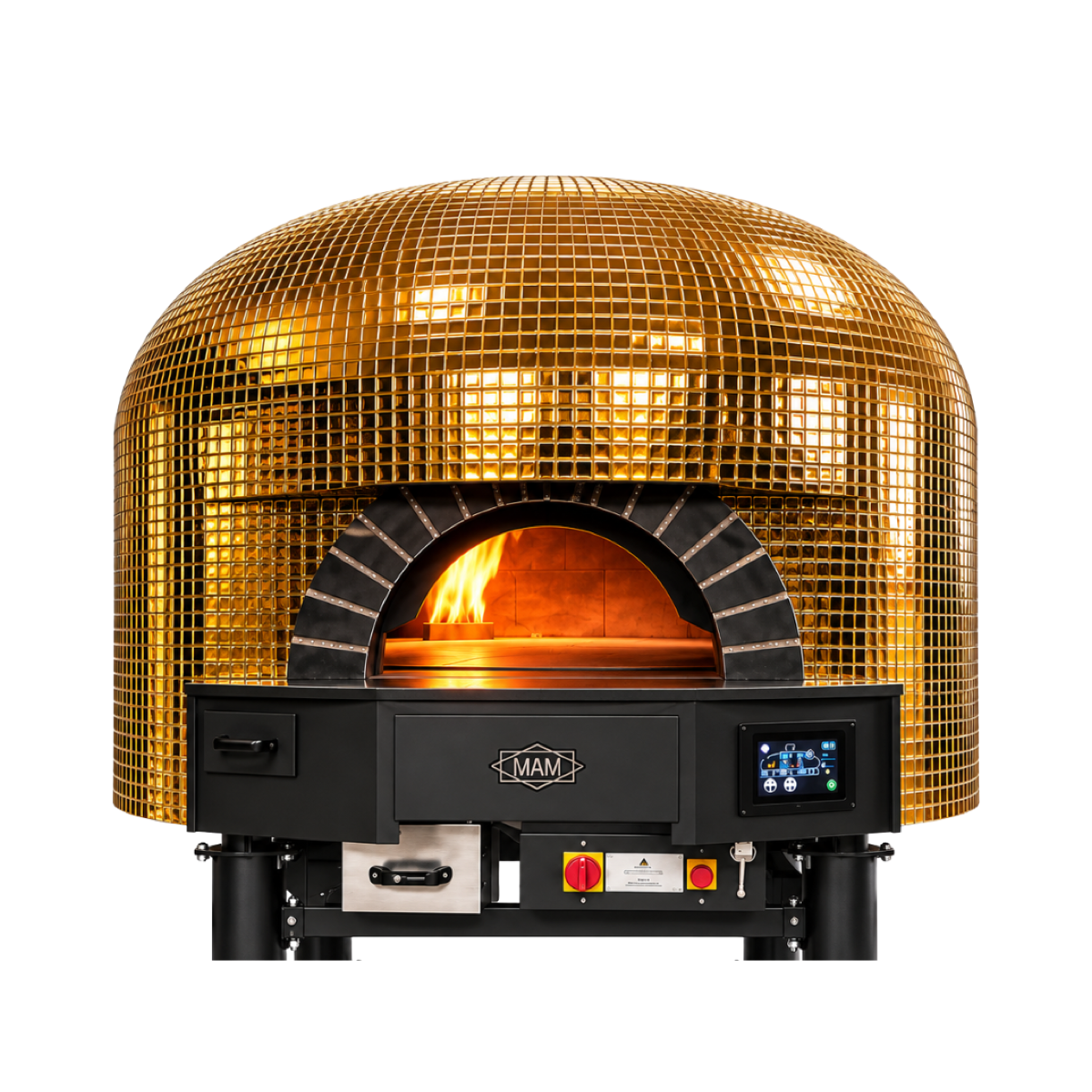 MAM Napoli 1-door rotating oven, Luxury Gold mosaic — in stock
