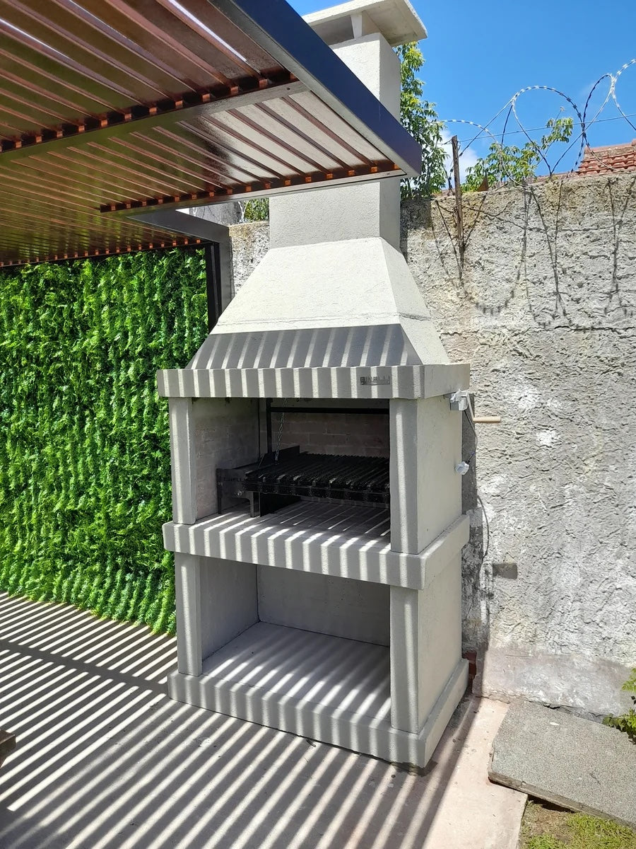 Argentine Grill N02 with fire space under a pergola