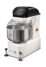 Sunmix Smart 60 spiral mixer in Bianco Puro (pure white) finish — 60 kg dough capacity, touch-screen control, retractable wheels